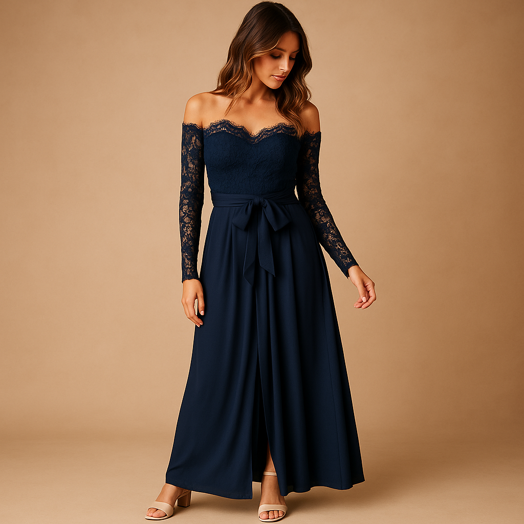 Luxe Off-Shoulder Jumpsuit met Kanten Details | Marlies 3