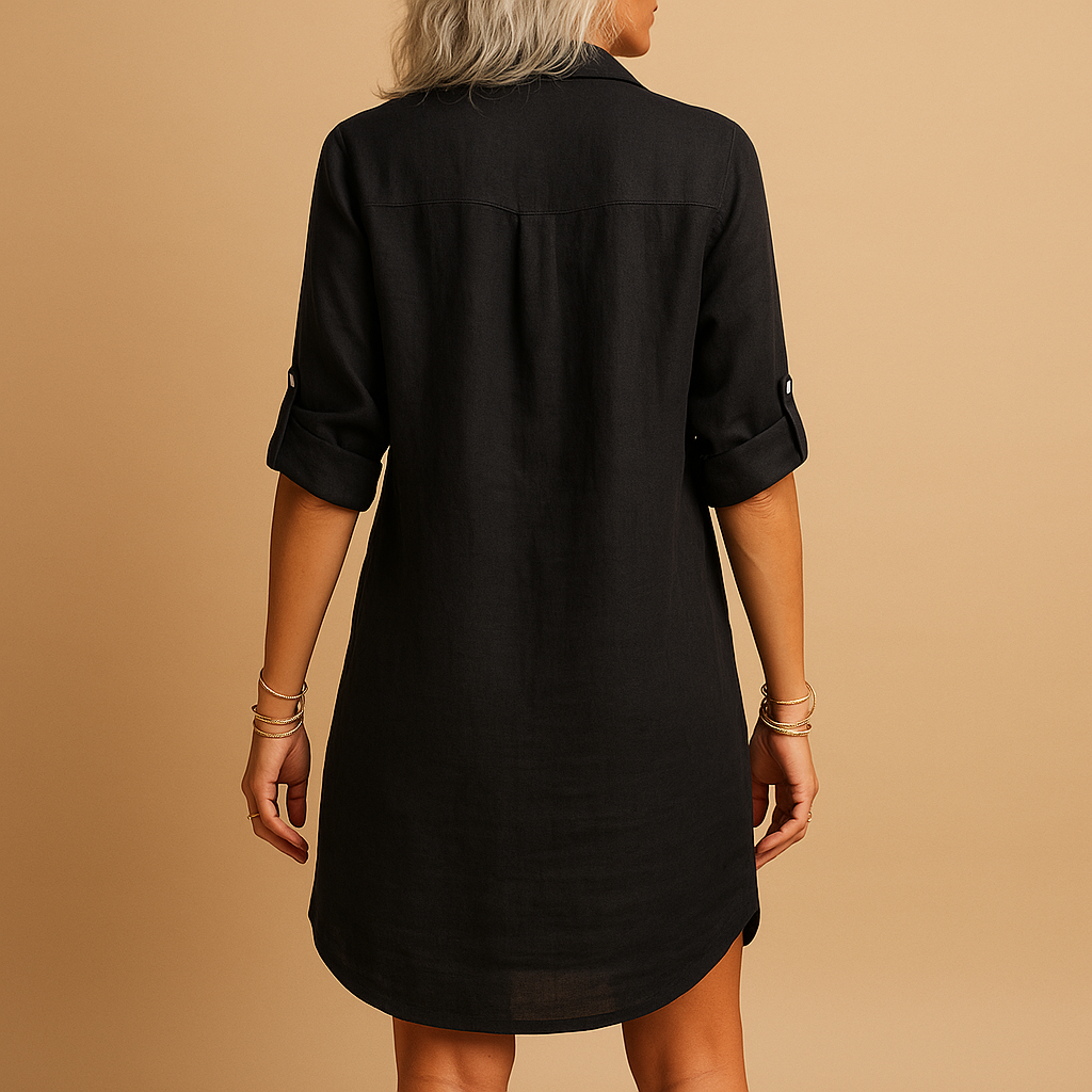 Blousejurk Dames Met Taille-accent Van Ademend Katoen | Marit 3