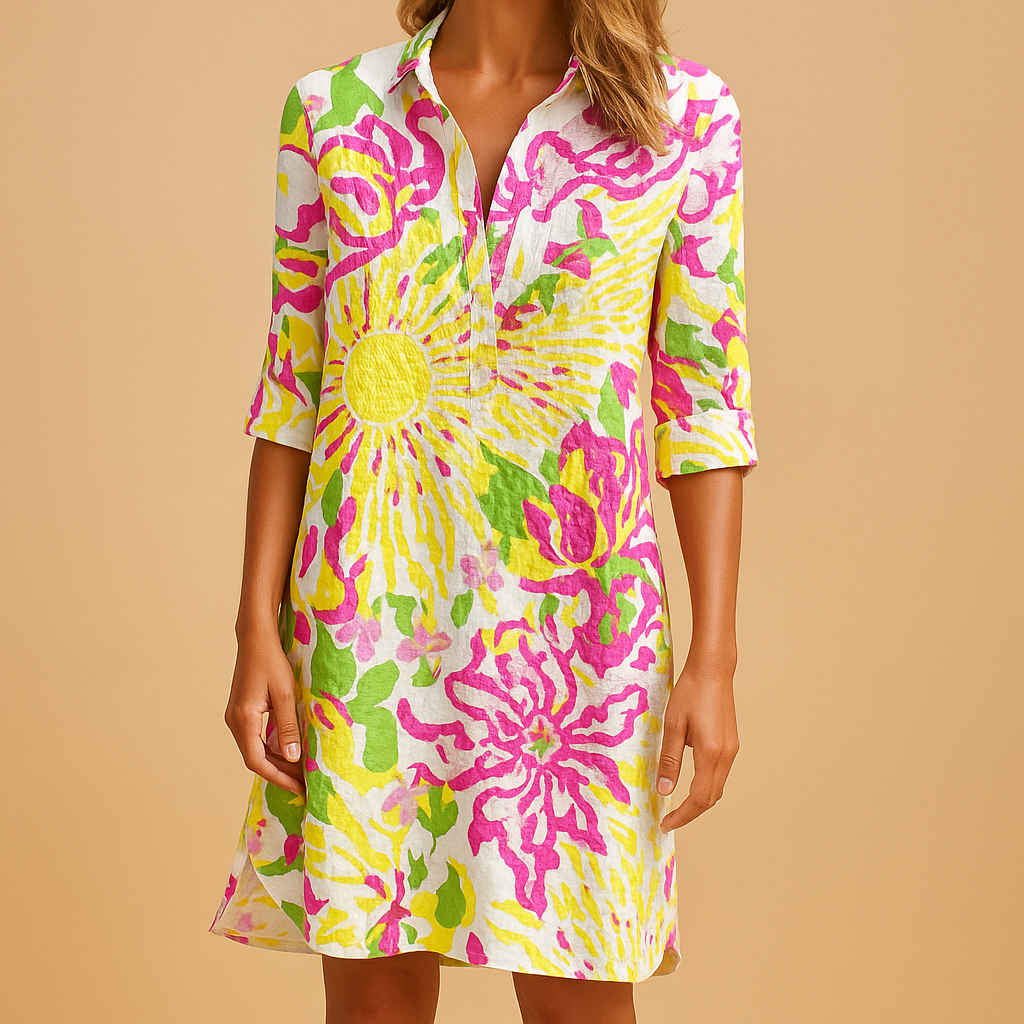 Variant image for Zomerjurk Dames met Bohemian Print en V-hals | Yara-65