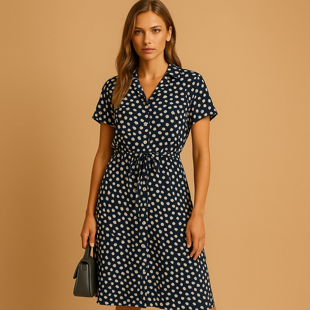 Variant image for Chique midi jurk voor dames met korte mouwen | Clara-37
