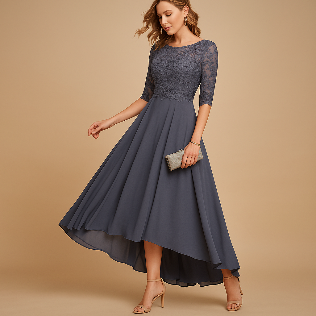 Feestjurk Dames met Kanten Details en Flatterende Pasvorm | Milou 5