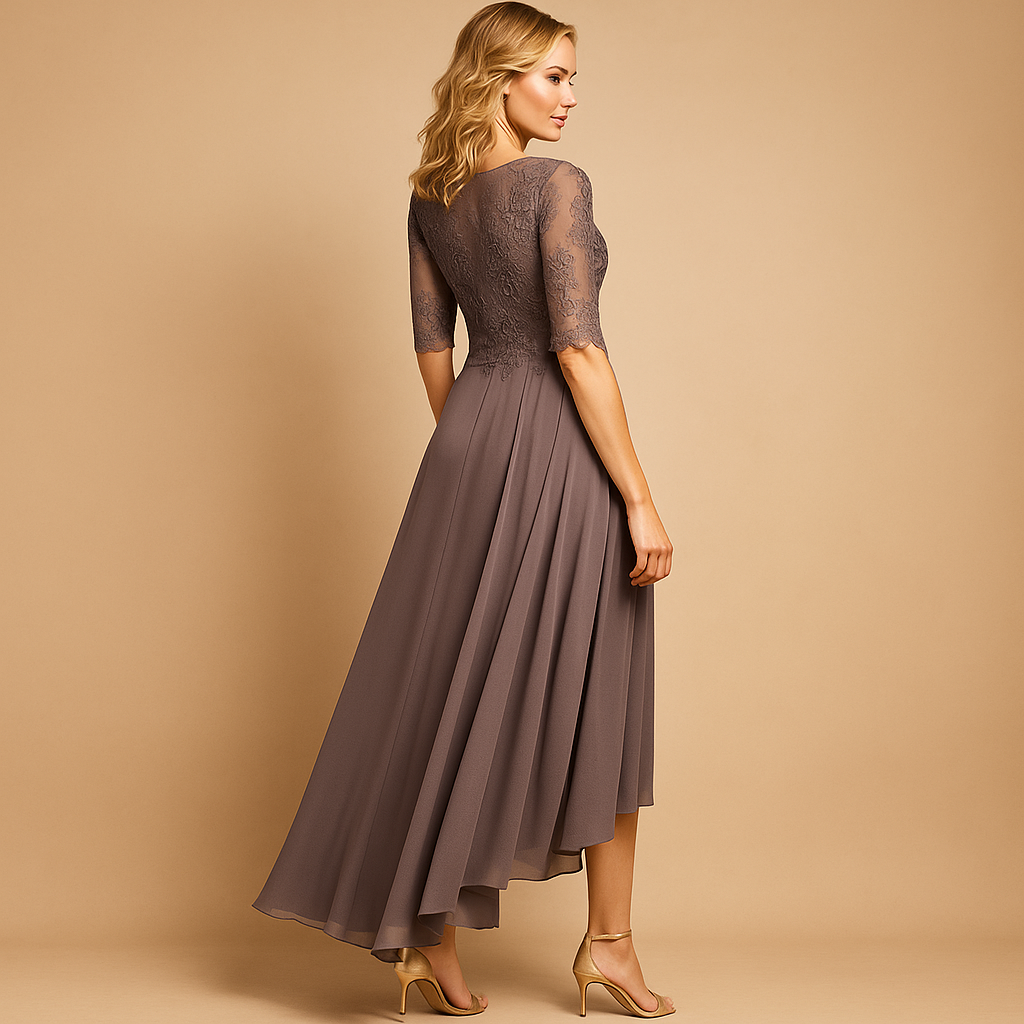 Feestjurk Dames met Kanten Details en Flatterende Pasvorm | Milou 4