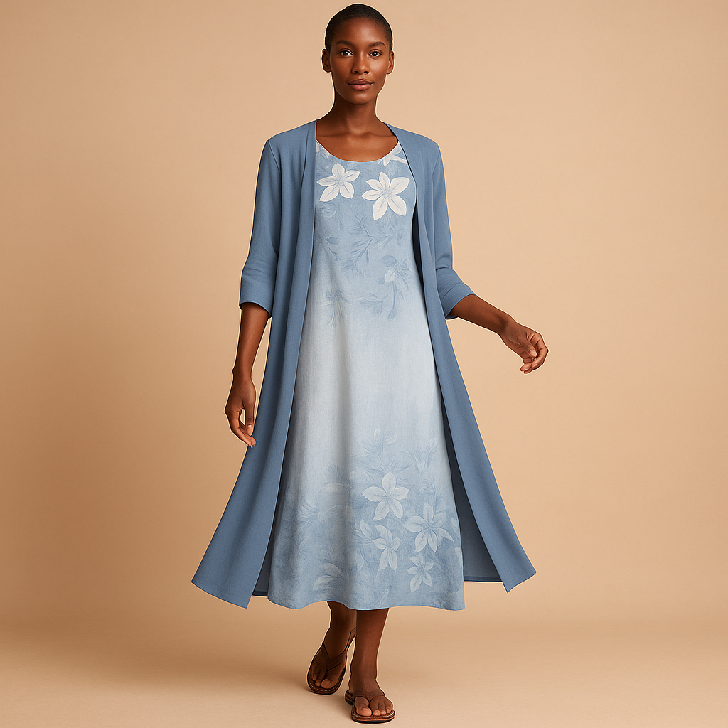 Elegante lange jurk dames met blousejasje voor elke gelegenheid | Renée 3