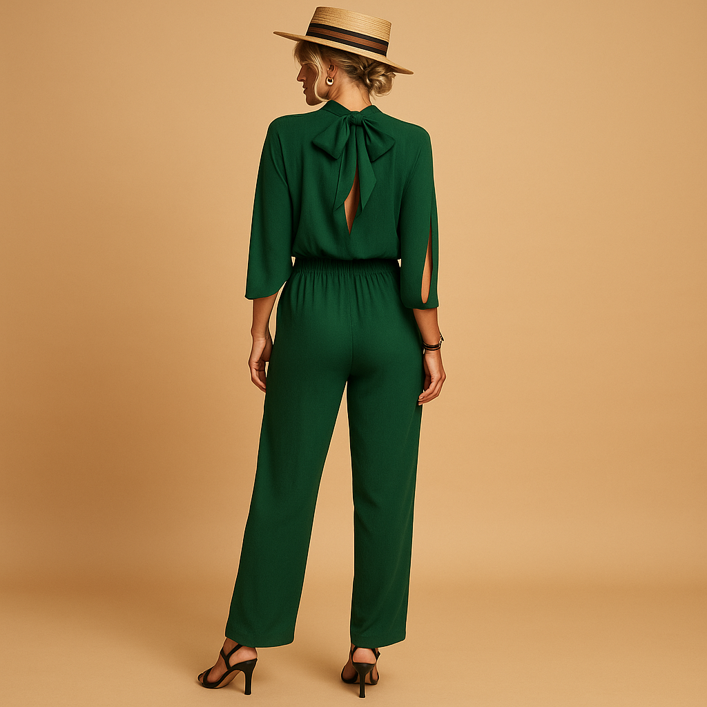 Lichte zomerjumpsuit met verstelbare bandjes en zakken | Fenna 3