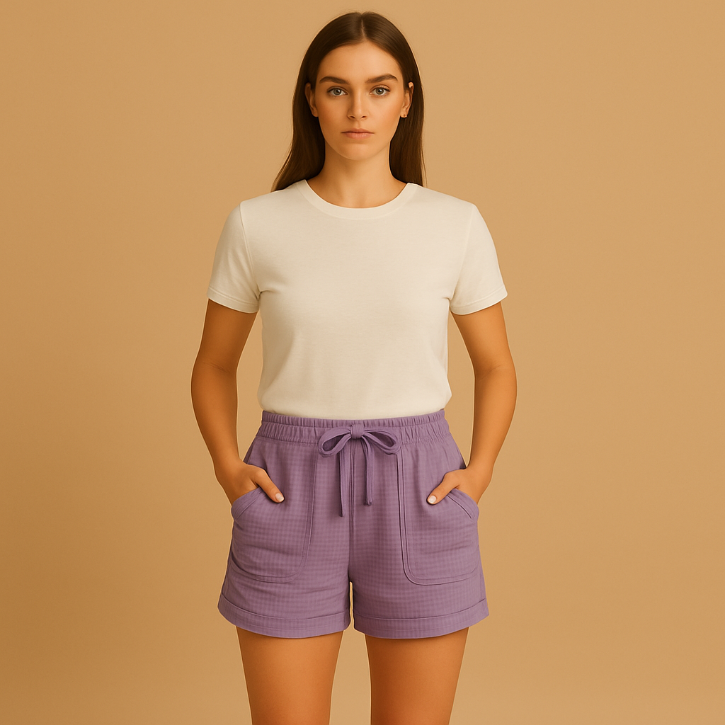 Korte broek dames van ademend linnen met comfortabele pasvorm | Lotte 5