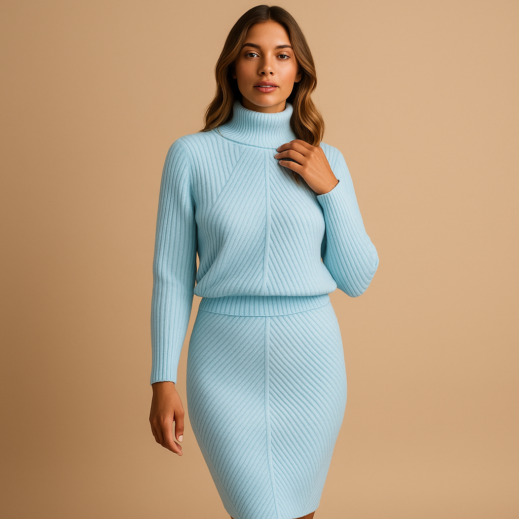 Elegante warme midi winterjurk voor dames | Jolanda 5