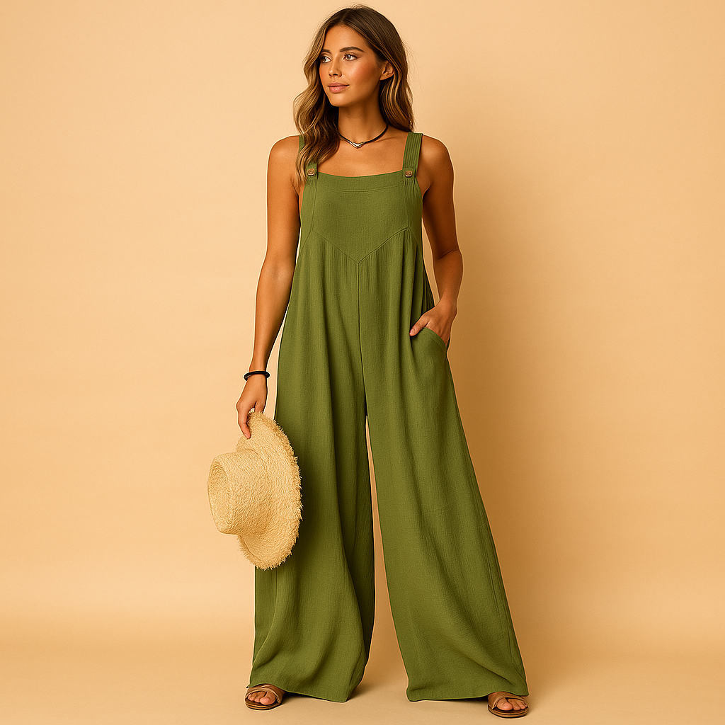 Dames jumpsuit feestelijk met hoge taille en wijde pijpen | Yara 6