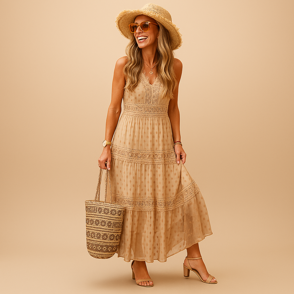 Luchtige zomerjurk dames met boho Ibiza-look | Yara 2