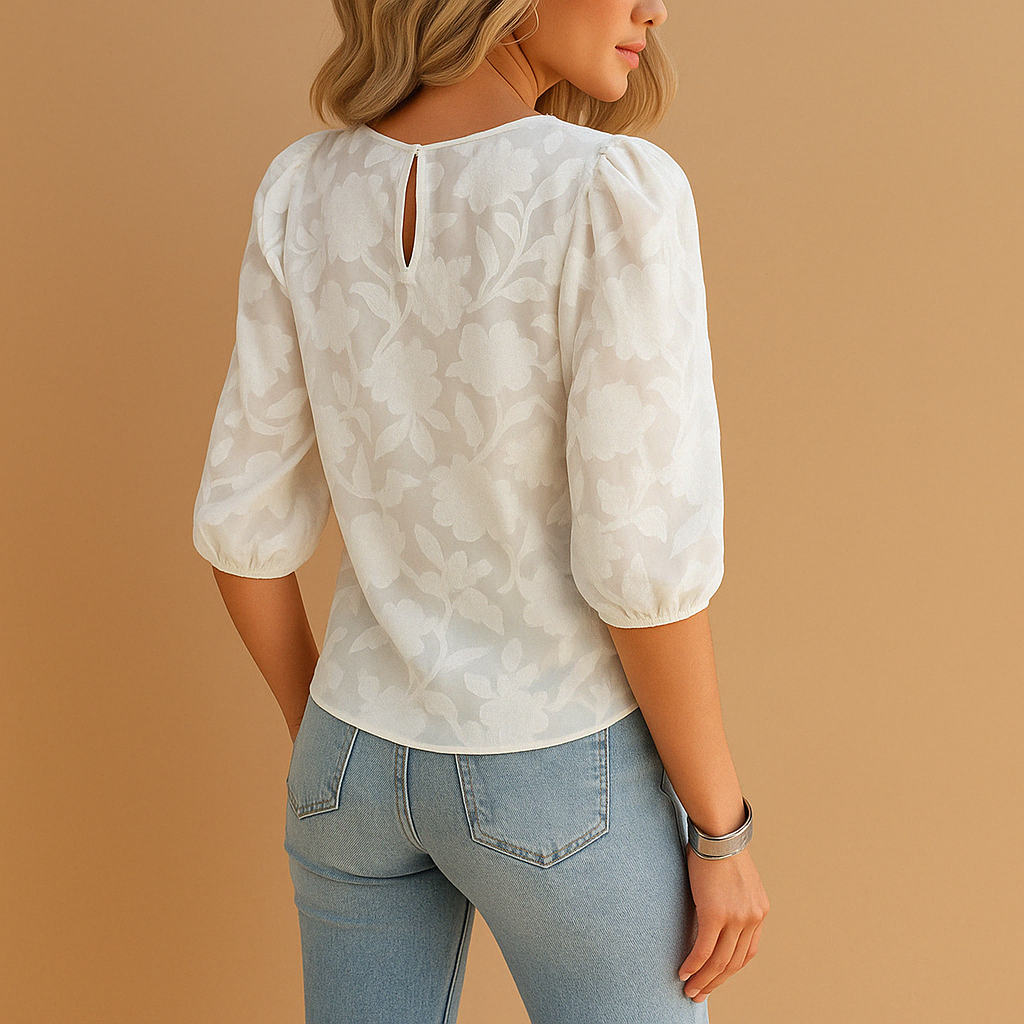 Elegante Bloementop met Flatterende Pasvorm voor Dames | Elvira 2
