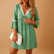 Zomerjurk Dames met Korte Mouwen en Vrolijke Prints | Lotte 3