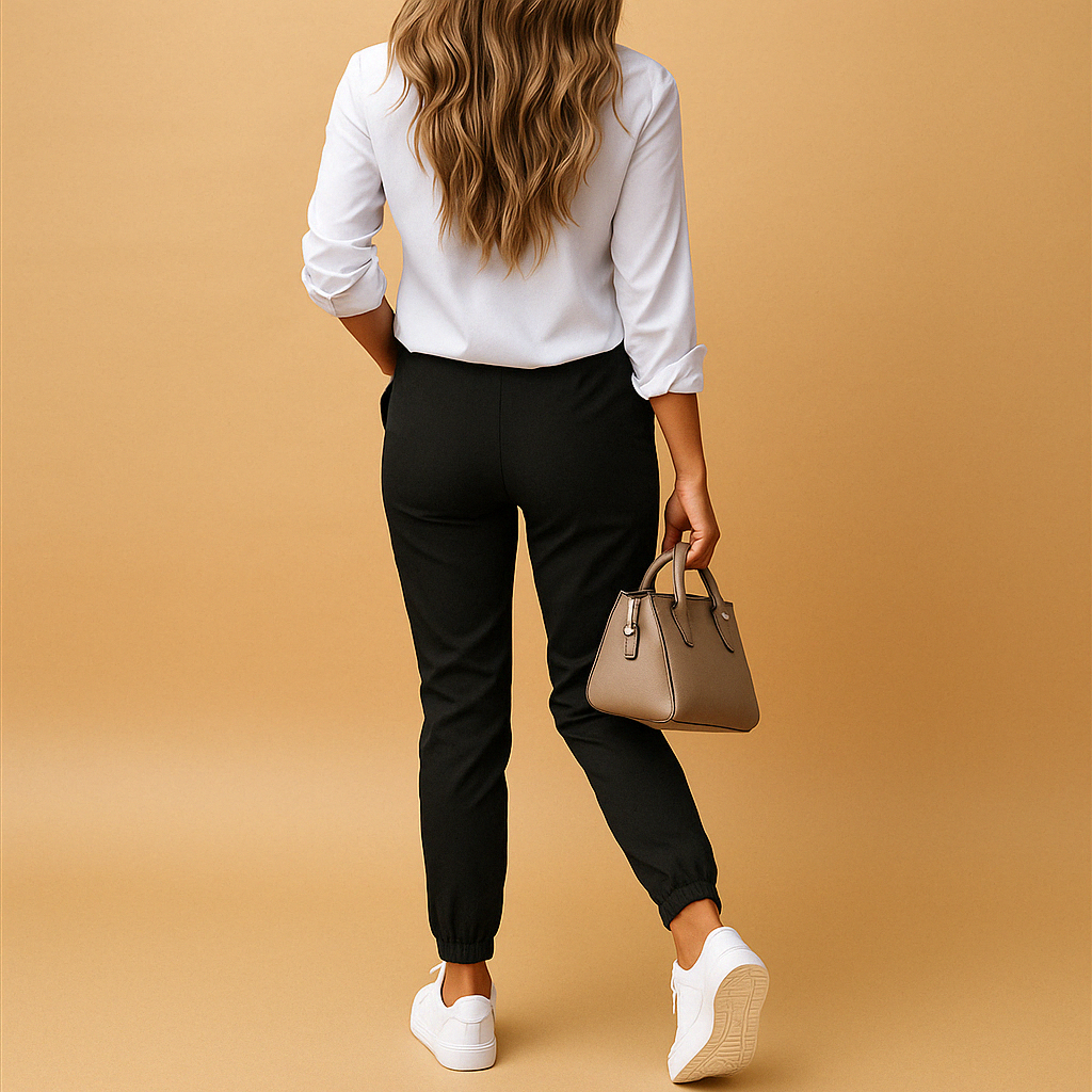 Slim fit chino broek dames met stretch en tijdloos ontwerp | Sanne 2
