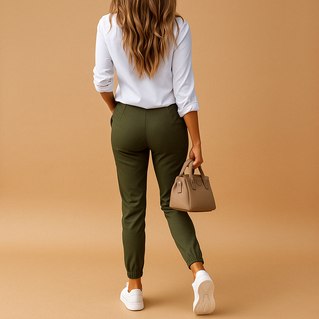 Slim fit chino broek dames met stretch en tijdloos ontwerp | Sanne 5