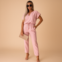 Zwarte jumpsuit dames met getailleerde pasvorm voor feesten | Milou 2