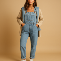 Denim Salopette Met Verstelbare Bandjes Voor Dames | Lieke 3