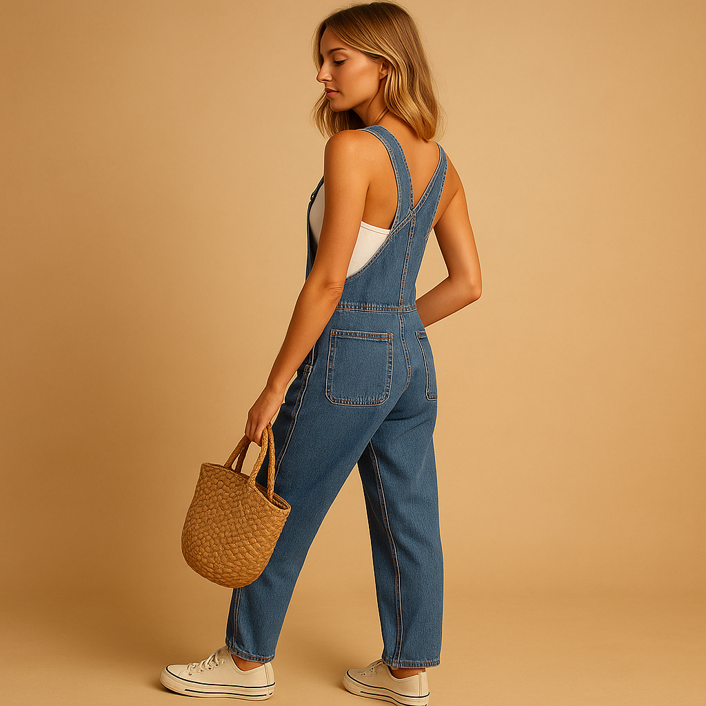 Denim Salopette Met Verstelbare Bandjes Voor Dames | Lieke 2