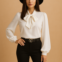 Dames blouse met striksluiting en elegante uitstraling | Lianne 5