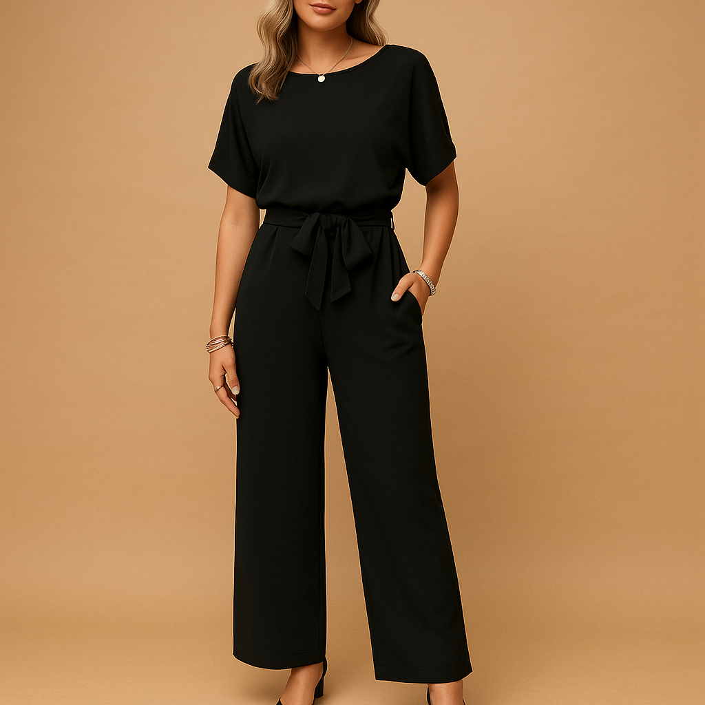 Feestelijke jumpsuit dames met losvallende mouwen | Nina 2