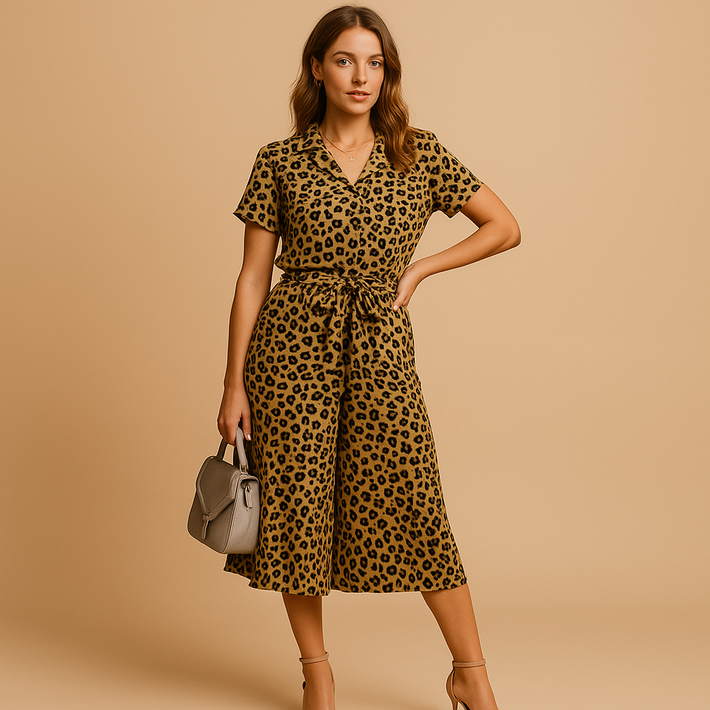 Chique midi jurk voor dames met korte mouwen | Clara 2