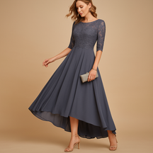 Feestjurk Dames met Kanten Details en Flatterende Pasvorm | Milou 5