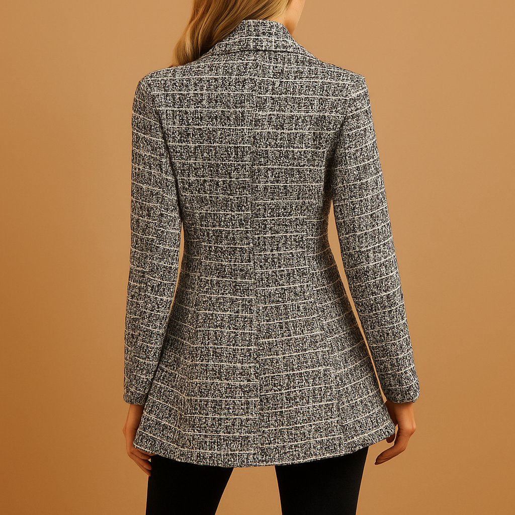 Geruite blazer dames met getailleerde pasvorm voor elke gelegenheid | Mirte 2