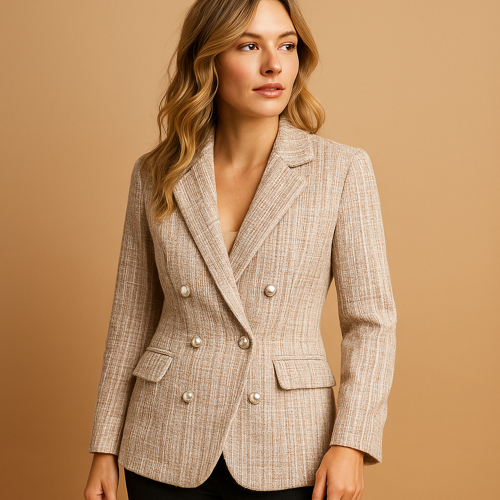 Geruite blazer dames met getailleerde pasvorm voor elke gelegenheid | Mirte 4
