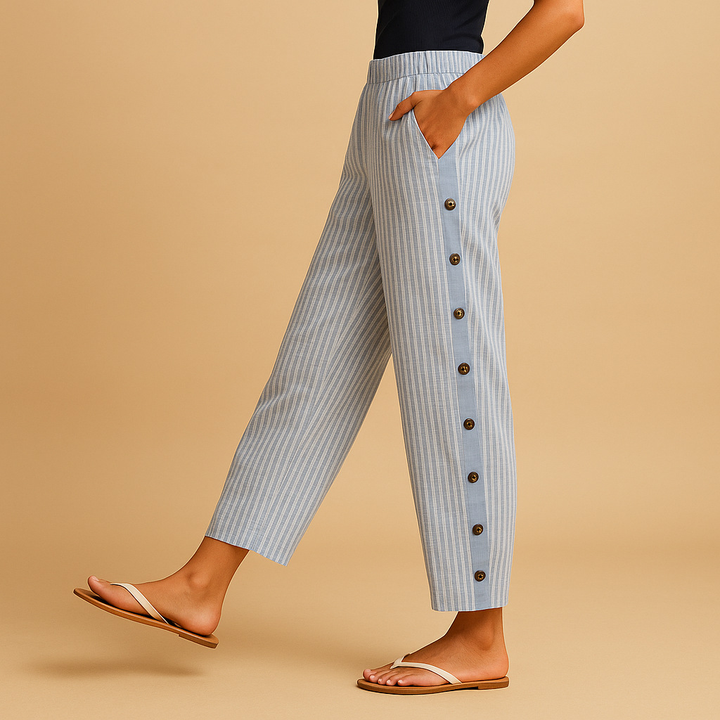 Hoge Taille Broek Dames Met Verticale Strepen | Tania 2