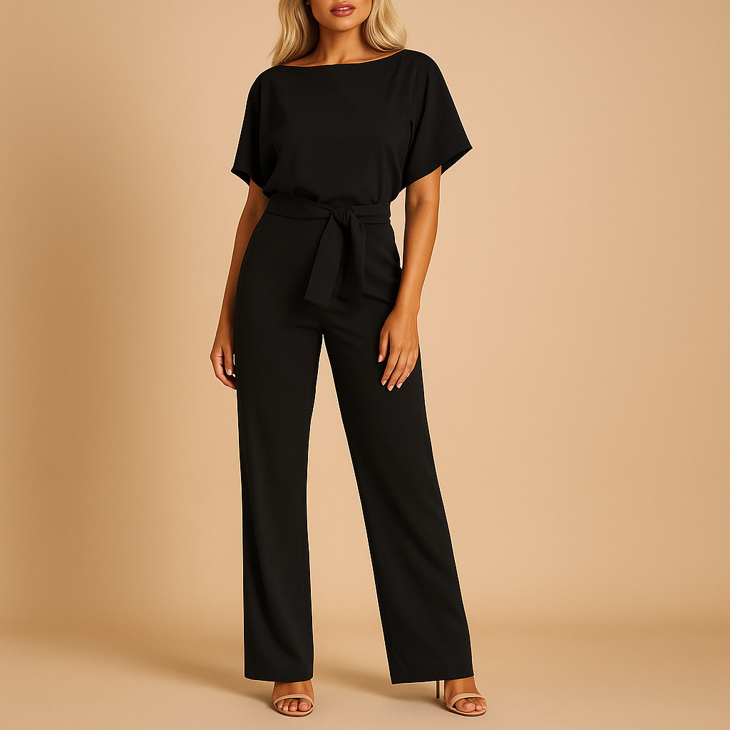 Feestelijke jumpsuit met halternek en open rug | Eliza 2
