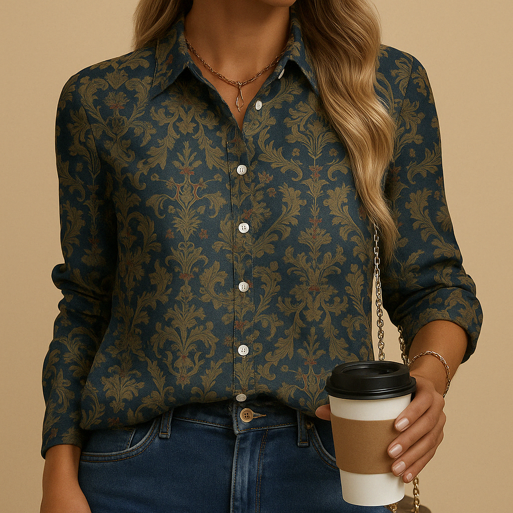 Elegante herfstblouse met getailleerde pasvorm | Caitie 1
