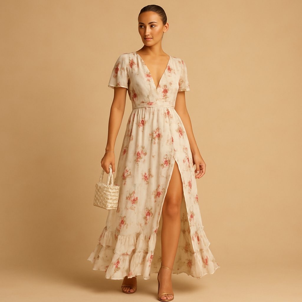 Elegante Galajurk van Bloemenkant voor Dames | Noëlle 2