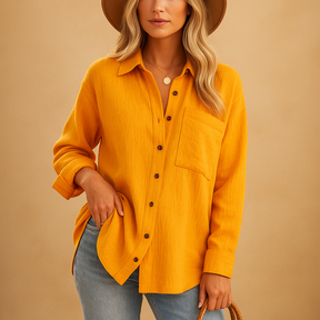 Poloshirt Dames Met Lange Mouwen Van Ademend Katoen | Marije 6