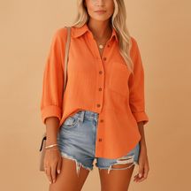 Variant image for Poloshirt Dames Met Lange Mouwen Van Ademend Katoen | Marije-43
