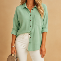 Variant image for Poloshirt Dames Met Lange Mouwen Van Ademend Katoen | Marije-50