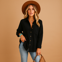 Poloshirt Dames Met Lange Mouwen Van Ademend Katoen | Marije 3