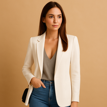 Slanke lange blazer voor dames met luxe uitstraling | Elise 6