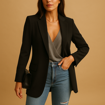 Slanke lange blazer voor dames met luxe uitstraling | Elise 1