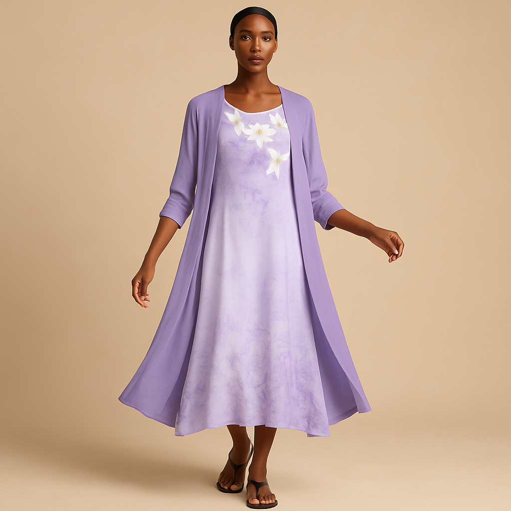 Elegante lange jurk dames met blousejasje voor elke gelegenheid | Renée 2