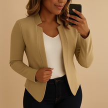 Stijlvolle lichtgewicht blazer met reverskraag voor dames | Karlijn 4