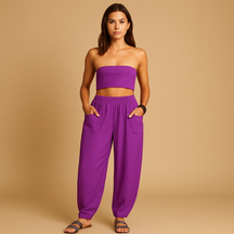 Damesbroek Hoge Taille in Luchtige Boho Stijl | Femke 3