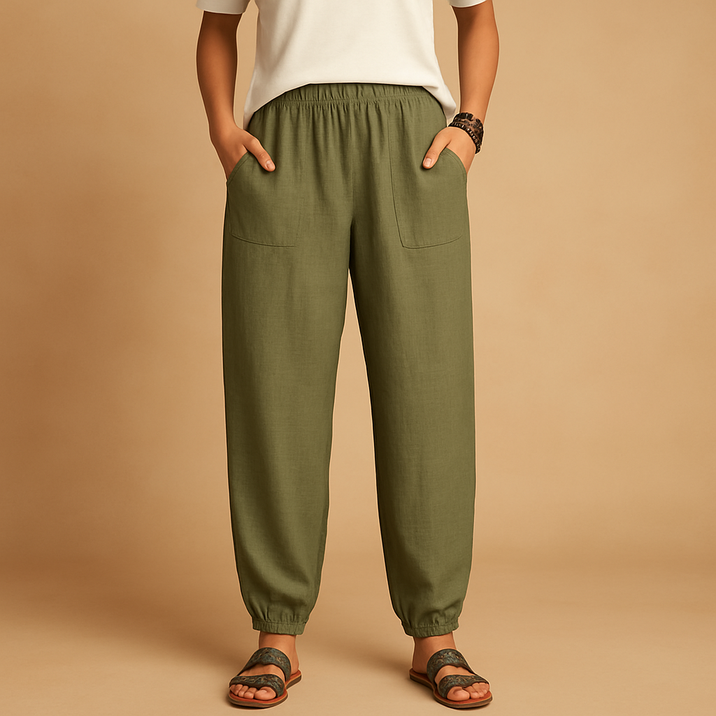 Variant image for Damesbroek Hoge Taille in Luchtige Boho Stijl | Femke-49