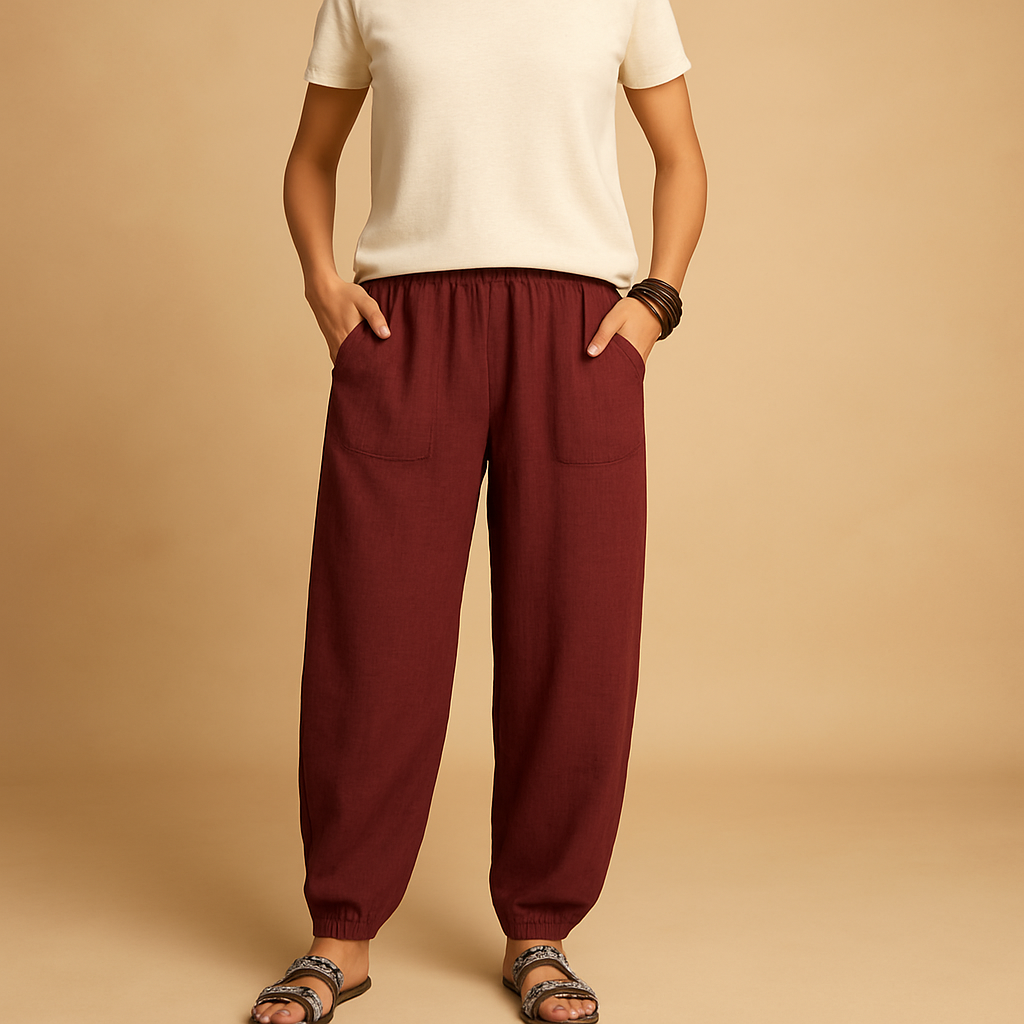 Damesbroek Hoge Taille in Luchtige Boho Stijl | Femke 6