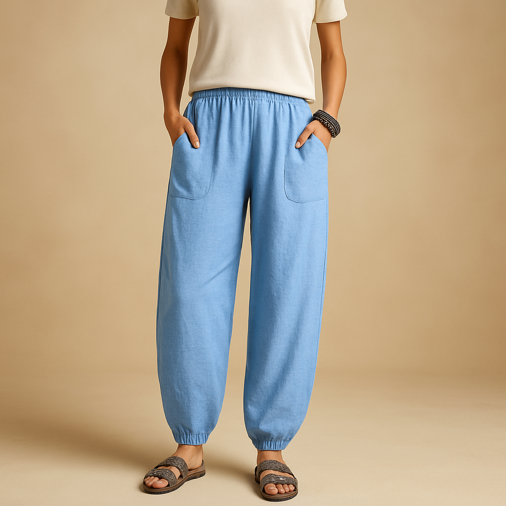 Damesbroek Hoge Taille in Luchtige Boho Stijl | Femke 2