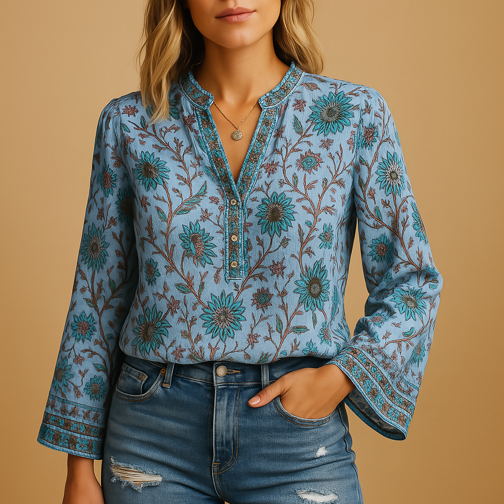 Dames blouse met luchtige snit voor een chique look | Elise 2