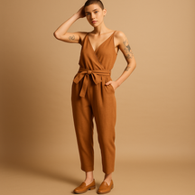 Dames Jumpsuit Zwart Met Verstelbare Tailleband | Myrthe 3