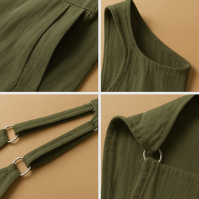 Zwarte jumpsuit dames met wijde pijpen van ademende stof | Elvira 3