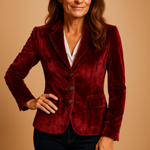 Zwarte blazer dames met slim-fit pasvorm en zakken | Evelien 3