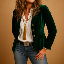 Zwarte blazer dames met slim-fit pasvorm en zakken | Evelien 5