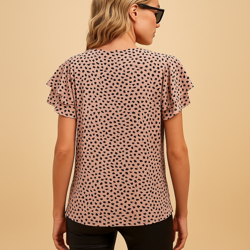 Gedurfde print elegante top met flatterende pasvorm | Mia 2