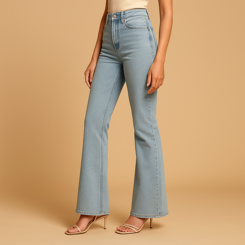 Dames spijkerbroek met hoge taille en flared pijpen | Yasmine 2