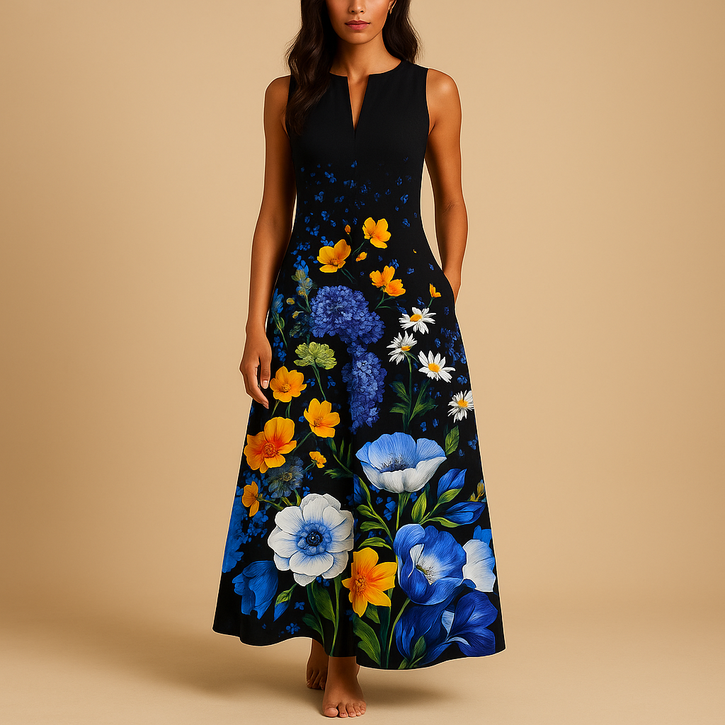 Luchtige zomerjurk met kleurrijke print voor dames | Eliza 1