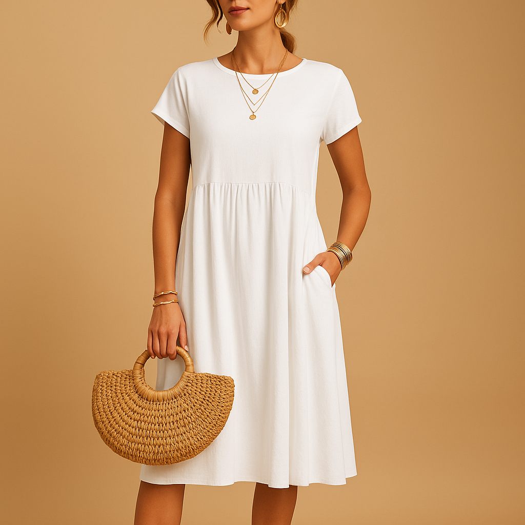 Zomerjurk Dames van Lichte Stof met Elegante Pasvorm | Yara 1